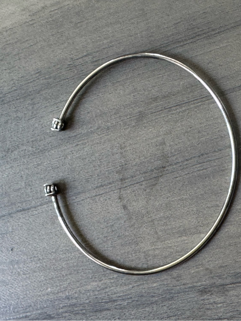 Silver Cuff Bangle Open Adjustable Cubic Zirconia  Stones Slim Delicate Bracelet